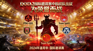 DOTA2国际邀请赛中国战队出征宣传海报